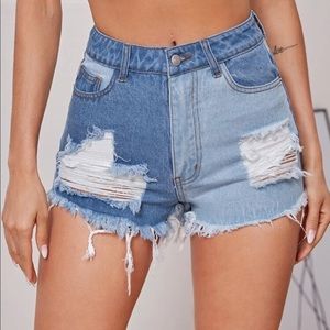 NWT Two Toned Jean Shorts